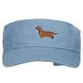 thumbnail image 5 of Dachshund Embroidered Pro Style Cotton Washed Visor - Blue OSFM, 5 of 5