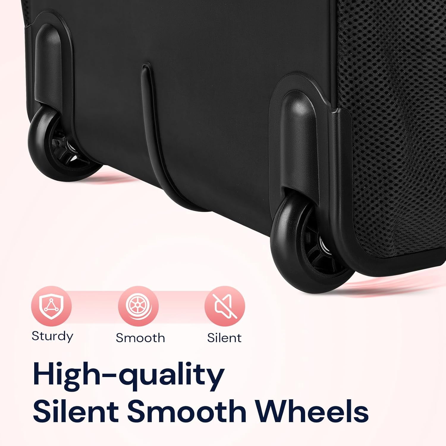 Ytonet Rolling Laptop Bag for Women, 17.3 inch Briefcase on Wheels for Men and Women, Black