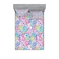 thumbnail image 2 of Floral Bedding Set with Sheet & Covers, Colorful Pastel Pattern with Flowers and Vintage Curls Ornate Style Gerbera Daisies, Printed Bedroom Decor 2 Shams, 4 Sizes, Multicolor, by Ambesonne, 2 of 3