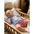 thumbnail image 4 of BemeyourBBs Toddler Baby Boy 4th of  July Outfit Newborn Baby Memorial Day Independent Day Outfit Patriot Dog Flag Embroidery Short Sleeve T-shirt with Plaid Shorts Set Baby Boys Summer Clothes, 4 of 9