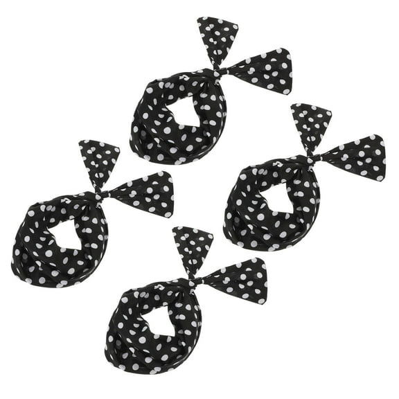 LOLIPPYY Headband with Bow Wire Headbands White with Black Dots 4Pcs