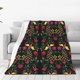 thumbnail image 1 of Balery Mexican Flower 2 Manta de Felpa Suave y Acogedora – Cobija de Franela Aterciopelada para Cama, Lavable y Cálida para Sofá, Mascotas, Transpirable-60"x50", 1 of 7