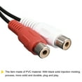 thumbnail image 4 of Paquete de 2 adaptadores de conector de enchufe RCA hembra Uxcell a cable de alambre desnudo de extremo abierto, cable RCA de video, 4 of 5
