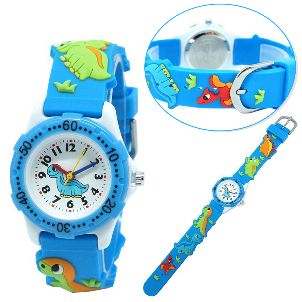 SHELLTON 3D Cartoon Waterproof Watches With for 3-10 Years Old Childrens,Blue