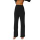 thumbnail image 3 of VISgogo Pantalones casuales de primavera y verano para mujer Pantalones de pierna ancha fruncidos con banda elástica de color sólido VISgogo moda, 3 of 6