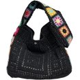 thumbnail image 1 of LHSHID Women Knitted Shoulder Bag Crochet Tote Bag Large Capacity Fashionable Handbag Weaving Crossbody Purse Summer Beach, 1 of 9