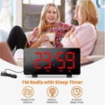 thumbnail image 3 of Despertador Digital, Despertadores Para Dormitorios Con Radio Fm, Alarmas Duales, Pantalla Led De 6', Puerto Usb Para Carga, 4 Brillos, 12/24h, Atenuación Automática, 3 of 5
