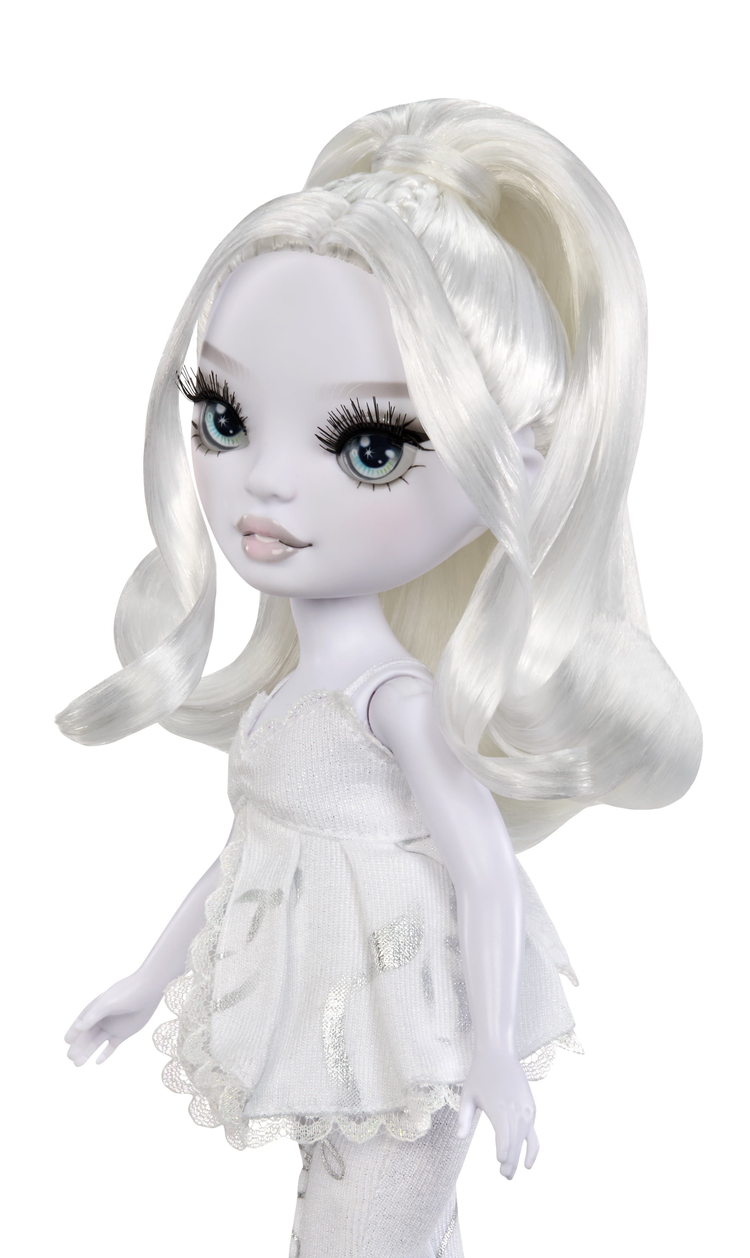 Rainbow High Shadow High Girl's Night Natasha Zima- Grayscale 11" Fashion Doll. White Hair, White & Silver Outfit