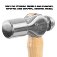 thumbnail image 4 of GreatNeck Ball Peen Hammer with Hickory Handle, 16 oz, 4 of 10