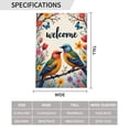 thumbnail image 3 of Spring Suumr Garden Flag Welcome For Outside Colorful Birds On Tree Branch With Flowers And Leaves 12×18 In Double Yard Flag Outdoor Farmhouse Decoration Home Festival, 3 of 6