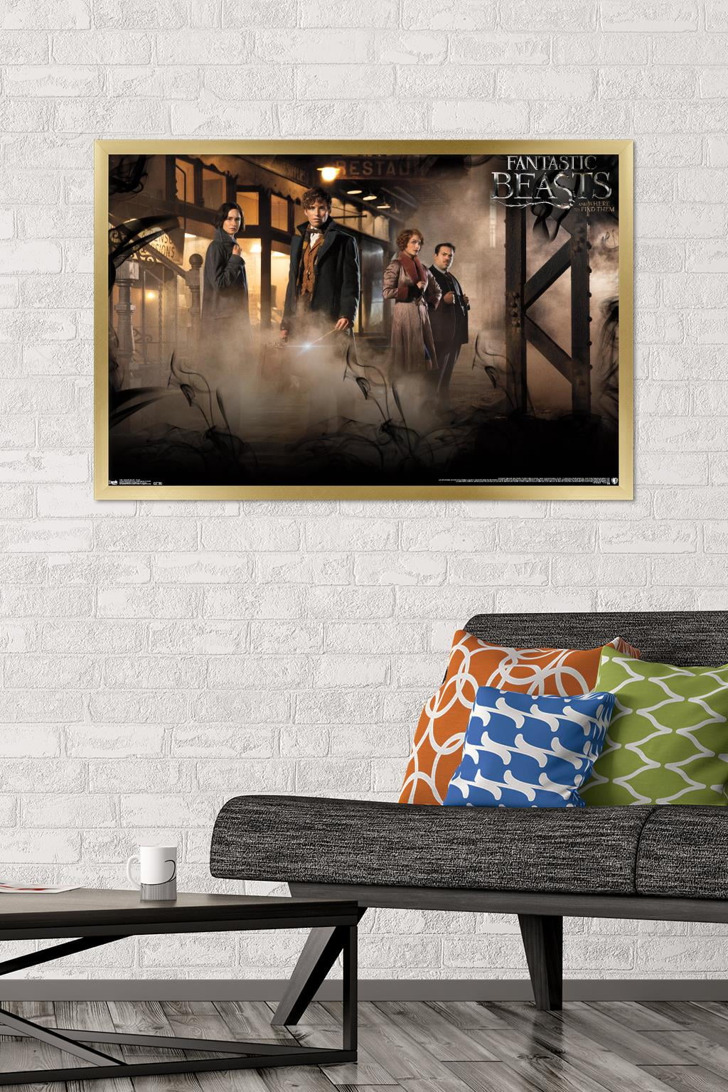 Fantastic Beasts And Where To Find Them - Teaser One Sheet Wall Poster, 22.375" x 34", Framed