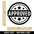 thumbnail image 2 of Approved with Stars Teacher Self-Inking Rubber Stamp Ink Stamper - Pink Ink - Medium 1 Inch, 2 of 7