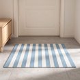 thumbnail image 5 of Outdoor Front Door Mat 20"X16", Light Blue and White Washable Striped Layered Doormat | Cotton Woven Indoor/Outdoor Small Area Rug, 1pc, 5 of 7