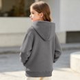 thumbnail image 3 of Abcomgle Hoodies for Teen Girls Cute Casual Hooded Girls Sweatshirt Plain Long Sleeve Girls Pullover Sweatshirt Casual Winter School Clothes for Teen Girls with Pocket, 3 of 5