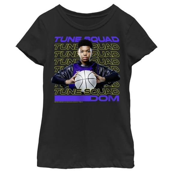 Girl's Space Jam: A New Legacy Dom James Tune Squad  Graphic Tee Black X Small