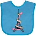thumbnail image 3 of Inktastic Eiffel Tower in Paris with Flowers and Pink Banner Boys or Girls Baby Bib, 3 of 4