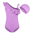 thumbnail image 2 of mgoYE Girl Swimsuit Size 10-12 Tankini Girl Tankini Swimsuit with Skirt 2 Pieces Criss Cross Ruched Bathing Suits Printed Swim 2026 Teen Swimwear(Purple,5-6 Years), 2 of 5