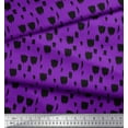 thumbnail image 3 of Soimoi Purple polyester Crepe Fabric Brush Stroke Abstract Printed Fabric 1 Yard 52 Inch Wide, 3 of 3