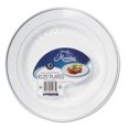 thumbnail image 2 of Masterpiece Plastic Dinnerware, 10.25" Dia, White/silver, 10/pack | Bundle of 5 Packs, 2 of 2