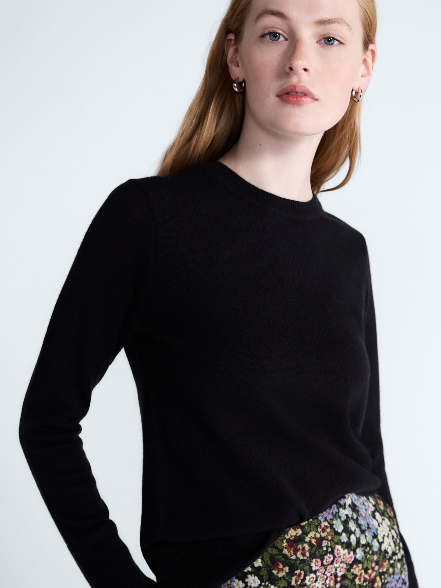 Free Assembly Women's and Women's Plus Cashmere Sweater with Long Sleeves, Sizes XS-4X