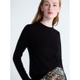 thumbnail image 4 of Free Assembly Women's and Women's Plus Cashmere Sweater with Long Sleeves, Sizes XS-4X, 4 of 6