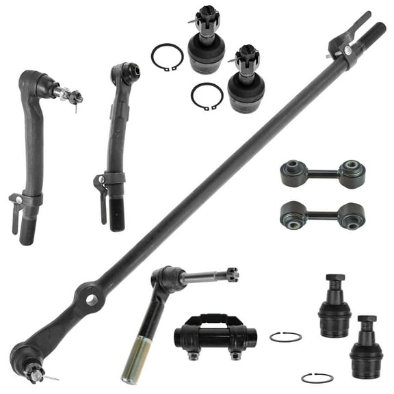 TRQ 11pc Kit Tie Rod End Drag Link Ball Joint Sway Bar Link for Super Duty Truck PSA59801 Fits select: 2008-2010 FORD F250, 2008-2010 FORD F350