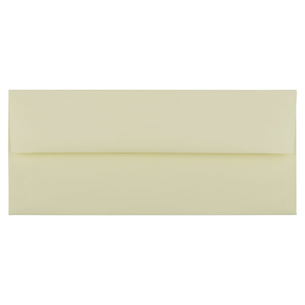 JAM 10 Business Strathmore Envelopes, 4 1/8 x 9 1/2, Ivory Wove, 50