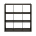 thumbnail image 3 of Furinno CUBICLE Open Back Decorative Cube Storage Organizer in 9-Cube Dark Oak, 3 of 8