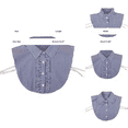 thumbnail image 2 of CYSFASHION Detachable Collar for Women Solid Half Shirts Family Business Casual V Neck Dicky Collar Blouse Dark Blue, 2 of 4