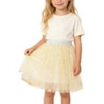 thumbnail image 1 of MIASHUI Girls Ballet Skirt with Heart Sequin Embroidery for Dance Party and Performance White,2-3 Years, 1 of 6