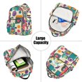 thumbnail image 5 of FORMRS Mini Backpack Purse for Women Quilted Travel Daypack Casual Shoulder Bag, Purple Geometric, 5 of 7