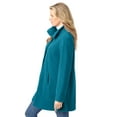 thumbnail image 3 of Woman Within Plus Size Petite Fleece Swing Funnel-Neck Coat, 3 of 3