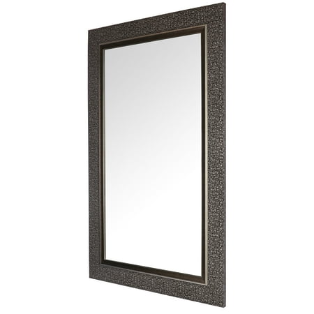 Mirrorize Canada Mosaic Frame Wall Mirror 27 X43 Large Long Silver Brown Accent Decorative Rectangle Hanging Modern Mirrors For Vanity Bathroom Entryway Bedroom Mirrorize Canada Mosaic Frame Wall, Large Rectangular Wall Mirrors Canada