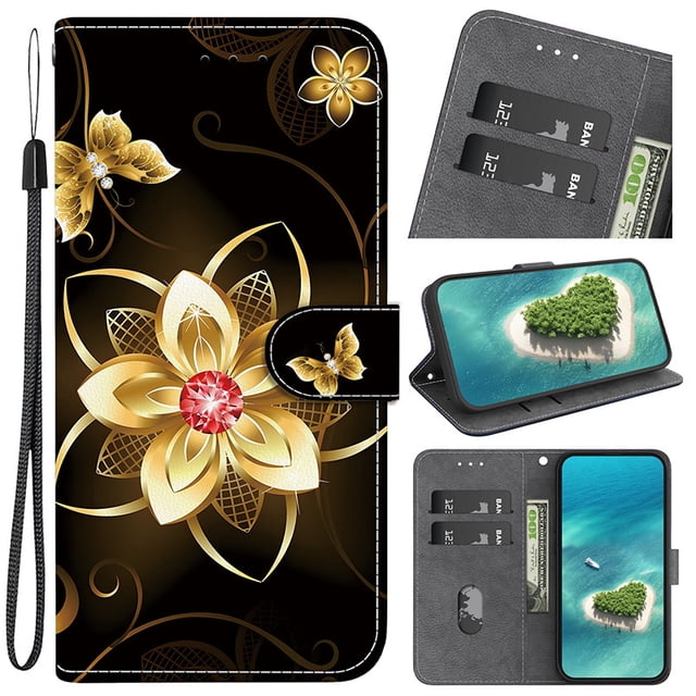 Étui Porte-Cartes à Rabat avec Béquille pour Samsung Galaxy F04 F54 F15 F23 F16 J4 J6 Plus J2 Core, Étui de Protection