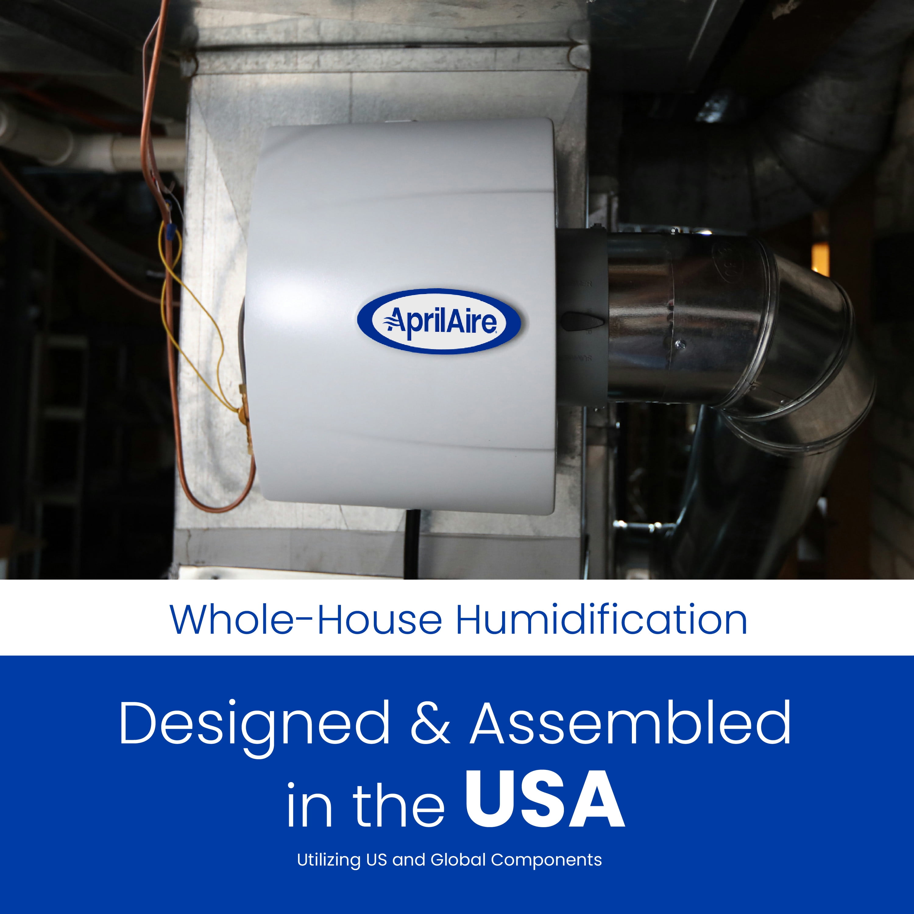 AprilAire 500 Whole-House Humidifier - Automatic - Large Capacity Water Saver Furnace Humidifier for Homes up to 3,000 Sq. Ft.