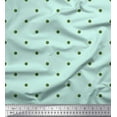 thumbnail image 1 of Soimoi Green polyester Crepe Fabric Polka Dots Printed Craft Fabric by the Yard 52 Inch Wide, 1 of 3