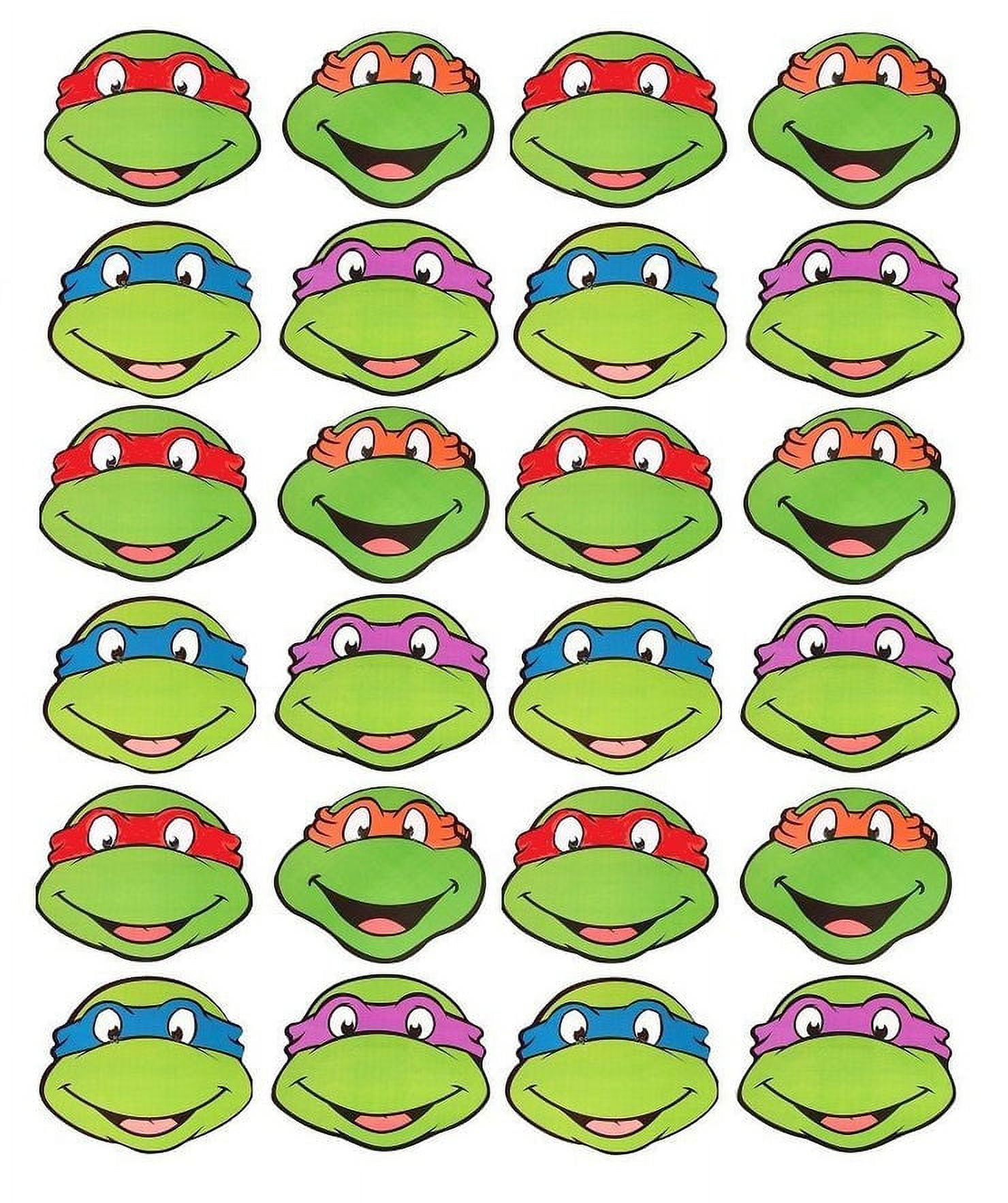 tmnt-birthday-cake-decorations-24-edible-cupcake-toppers-featuring-donatello-michaelangelo-leonardo-raphael-walmart-com for Free Printable Ninja Turtle Decorations TMNT Birthday Cake Decorations: 24 Edible Cupcake Toppers featuring Donatello, Michaelangelo, Leonardo, Raphael - Walmart.com for Free Printable Ninja Turtle Decorations