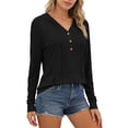 thumbnail image 4 of ZHOGXU Sun Protective Solid Color Hooded Long Sleeve Shirt For Women With Pocket Outdoor Fitness And Sports Casual Black, 4 of 7