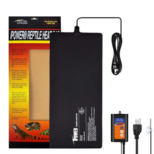 Calentador para terrario con almohadilla térmica para reptiles, para debajo del tanque, iPower