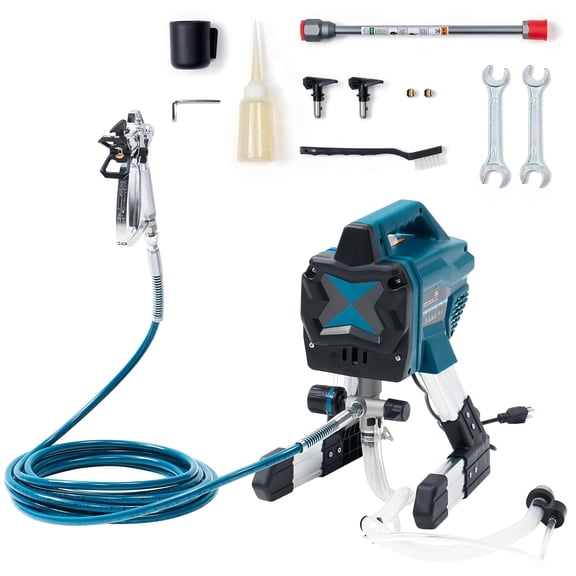 Jocisland High Pressure Airless Paint Sprayer，650W, 2900 Psi Stand Paint Sprayer with Two Spray Tips Options, for Professional and Diy Use