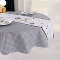 thumbnail image 4 of Mantel Redondo De Hule Impermeable Mantel Redondo De PVC 140 Cm Mantel Nórdico Ecológico Antimanchas Lavable Fácil Cuidado para Cocina Restaurante, 4 of 5