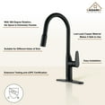 thumbnail image 4 of CASAINC Single Handle Kitchen Faucet with Pull Out Sprayer, Deck Mounted, Matte Black, 4 of 4