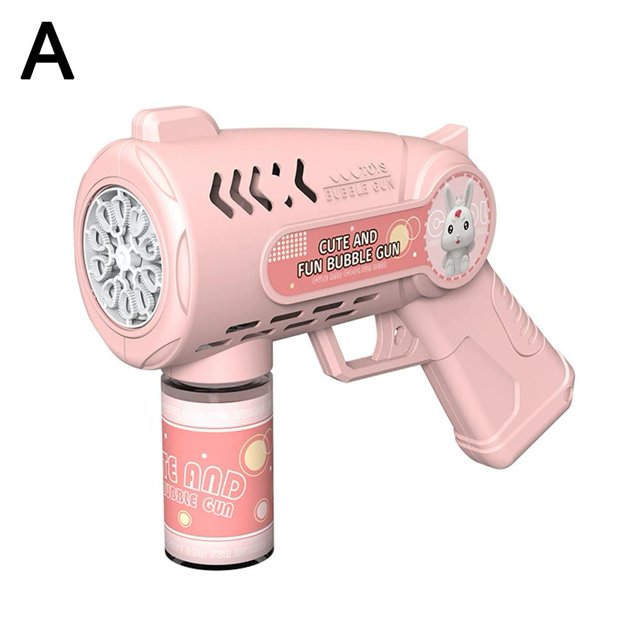 Handheld Bubble Machine Electric Bubble Gun Luminous Toy