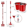 thumbnail image 2 of Spin Mop and Bucket Set, 360° Spin Mop and Bucket with Wringer Set and 3 Microfiber Mop Refills, Stainless Steel 61" Extended Handle Spinning Mop Bucket System for Floor Cleaning, 2 of 7