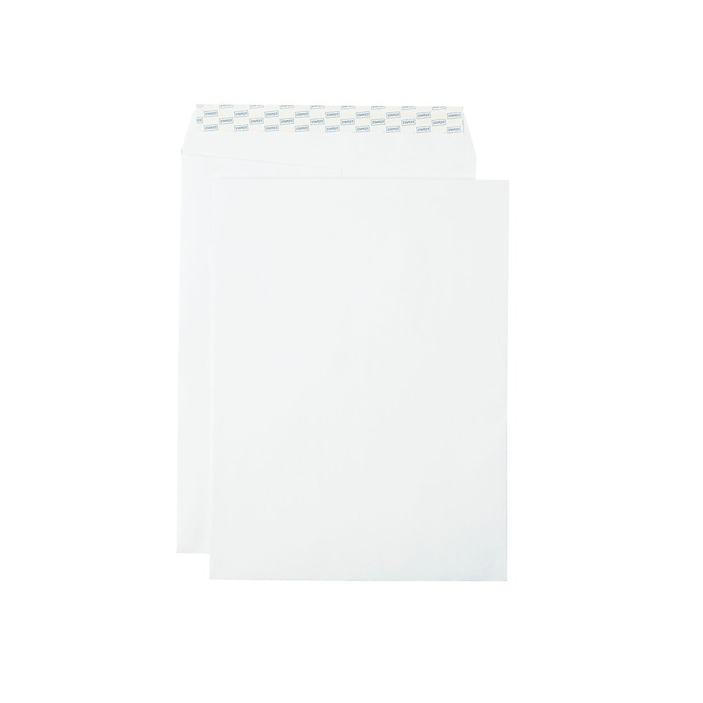 Staples EasyClose Catalog Envelopes 9"L x 12"H White 100/Box (379479/