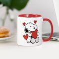 thumbnail image 3 of CafePress - Snoopy On Heart Mugs - 11 oz Ceramic Mug - Novelty Coffee Tea Cup, 3 of 4