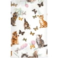 thumbnail image 2 of Kitchen Towels Love Cat Flowers Pattern Cleaning Towel Absorbent Hand Towels Tea Towels for Home Restaurant Dish Clean 28" x 18", 6PCS, 2 of 7
