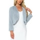 thumbnail image 1 of CHAQUETA CORTA ABIERTA INSPIRADA EN CHIC PARA MUJER, BOLERO DE FALSO PIEL DE MANGA LARGA, ABRIGO DE INVIERNO L GRIS PÁLIDO, 1 of 5