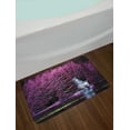 thumbnail image 2 of Lavender Bath Mat, Purple Trees by a Lake with Blue Wooden Rustic Lakehouse Lodge Romantic Spring Nature, Non-Slip Plush Mat Bathroom Kitchen Laundry Room Decor, 29.5 X 17.5 Inches, Purple, Ambesonne, 2 of 2