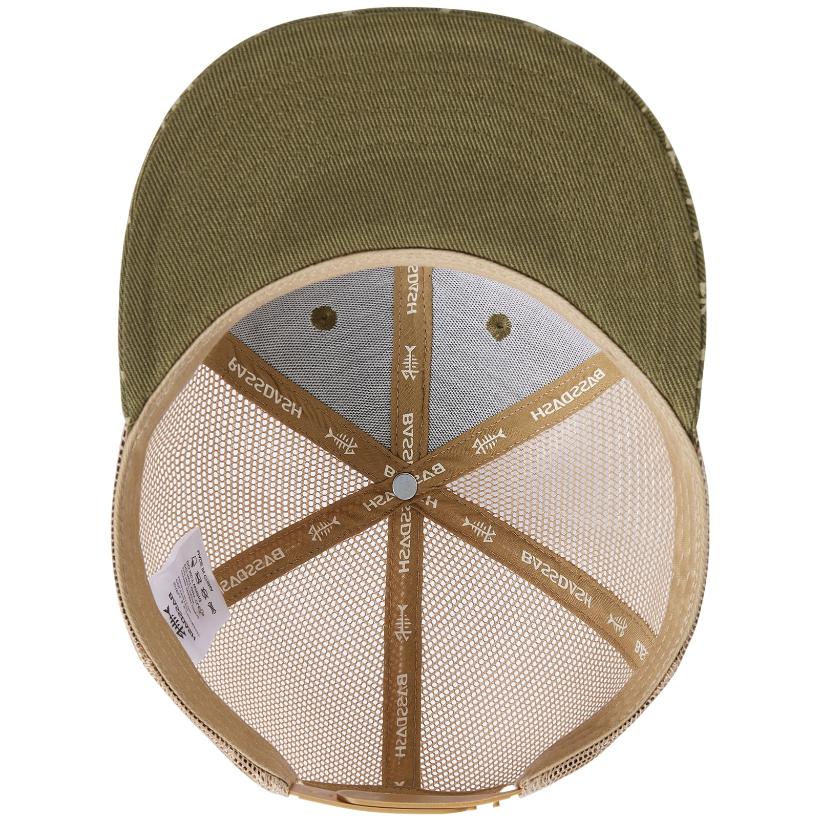 BASSDASH Flat Brim Trucker Cap Adjustable Snapback Hat Mesh Back For Men Women